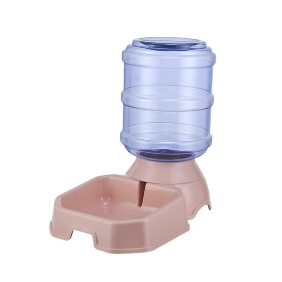 2025Automatic Waterer Feeder, Automatic Feeders for Pets, High Capacity Pet Food Bowl Gravity Water Dispenser Pet Bowl for Dogs Cats 3.8 L Dog Accessories, Pink