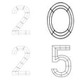 thumbnail image 1 of 2025Diy Graduation Wreath Iron Frame Set of Numbers 2025 - Diy Flower Garland Frame Graduation Season Decoration Decoration Diy Frame Self Decorating Flowers（1/4 Digital Iron Racks), 1 of 9