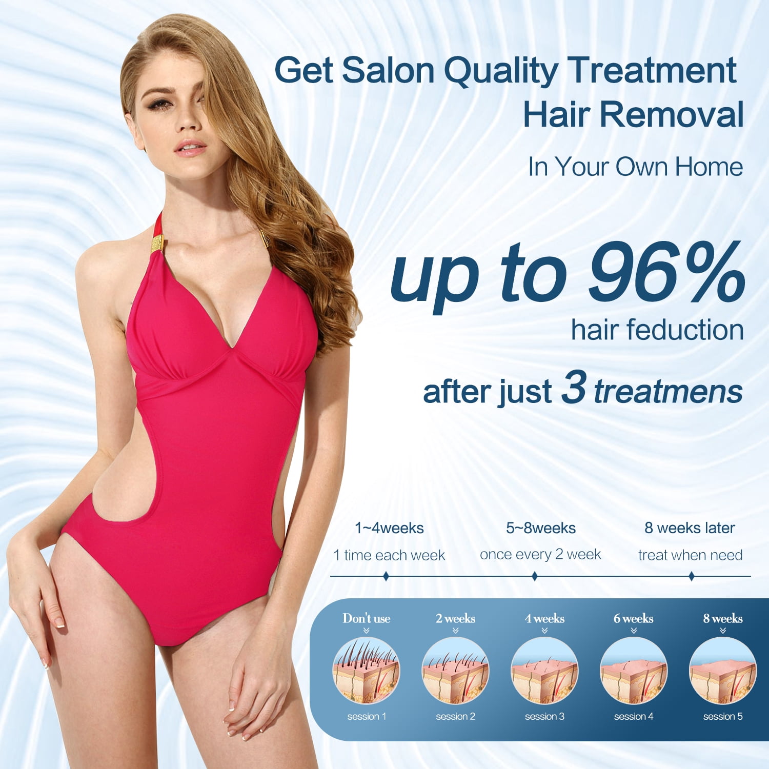 2025Laser-Epilator with Freezing Point Technology - At-Home Hair Removal Device for Smooth Skin"