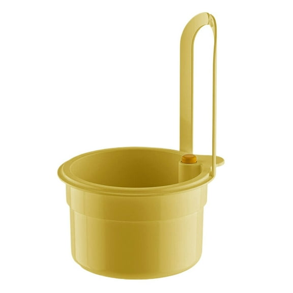 Kitchen Sink Draining Strainer Basket, Hanging Sink Strainer Basket,Kitchen Sink Food Waste Catcher,Press to Open The Waste Basket for Home Kitchens Garbage Leftovers(Yellow,5.54x5.54x5.91")