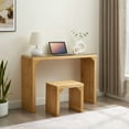 thumbnail image 1 of 2025Pine Dining Bench and Table, Indoor Wood Bench for Entryway,Living Room,Kitchen and Bedroom Table and Bench Set (Nature, Bench & Table) Small Tempered glass included, 1 of 13