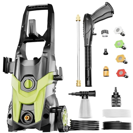 4300 PSI at 2.8 GPM Electric Pressure Washer, 4 Quick Connect Nozzles, Foam Cannon