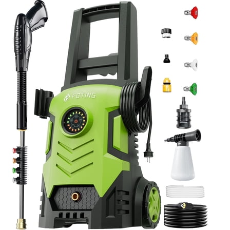2025upgraded Electric Pressure Washer with Touch Screen, 5000PSI Max 3.3GPM，Adjustable 8 Level,4 Quick Connect Nozzles