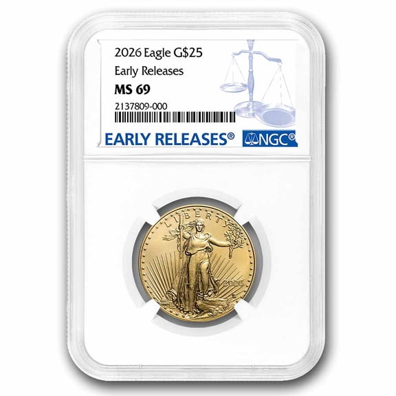 2026 1/2 oz American Gold Eagle MS-69 NGC (Early Releases)
