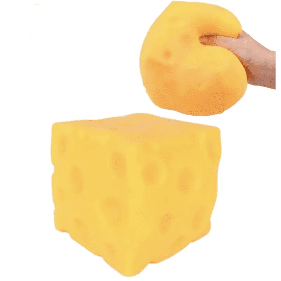 2026 1.6-Inch Cheese Squishy, Cheese Squishies Stress - Realistic Slow Rising Food Fidget for Stress Relief & Anxiety Relaxation