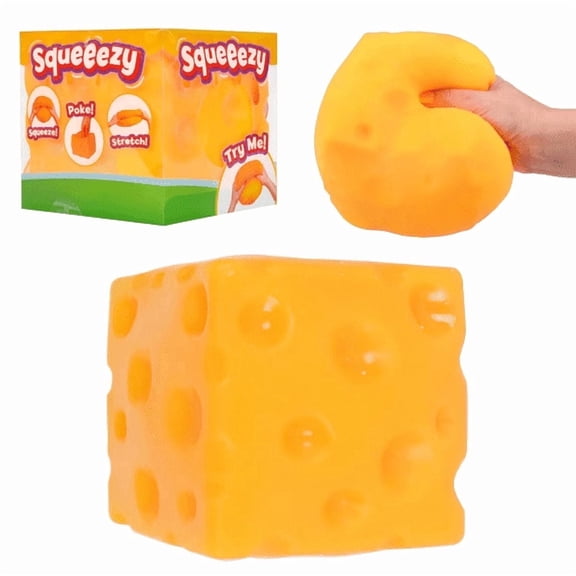 2026 1.6-Inch Cheese Squishy, Cheese Squishies Stress - Realistic Slow Rising Food Fidget for Stress Relief & Anxiety Relaxation