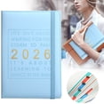 thumbnail image 1 of 2026 1 Day 1 Page Daily Planner, To Do List Planner, Your Gift Calendar, Daily Planner One Page Per Day Hardcover Monthly Agenda Notebook Leather Cover, Light Blue, 1 of 9