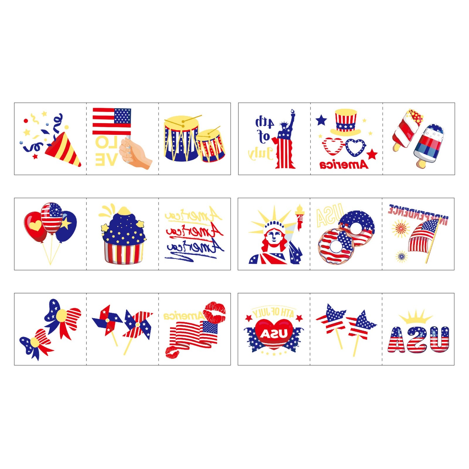 2026 1 Set American Stickers Independence Day Stickers Stickers for ...