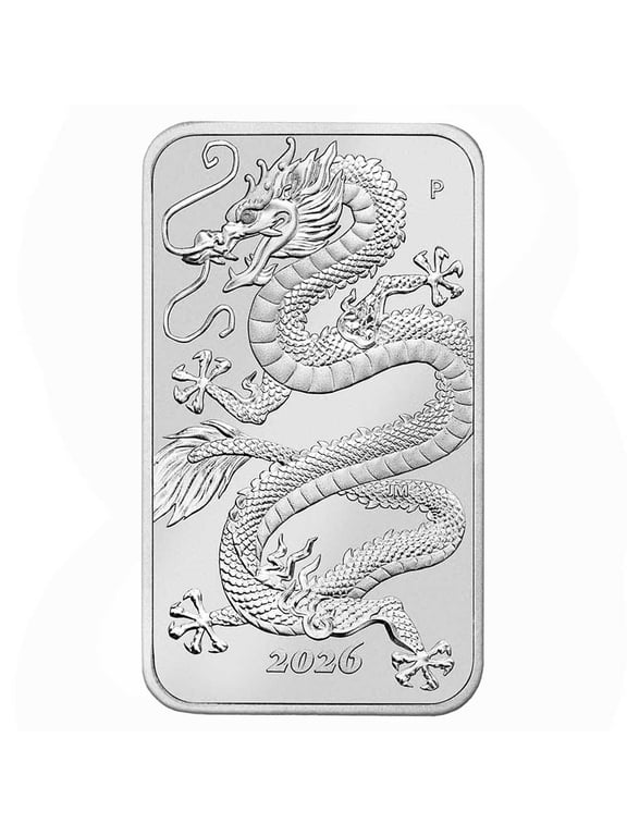 2026 1 Troy oz Perth Silver Dragon Bar Coin