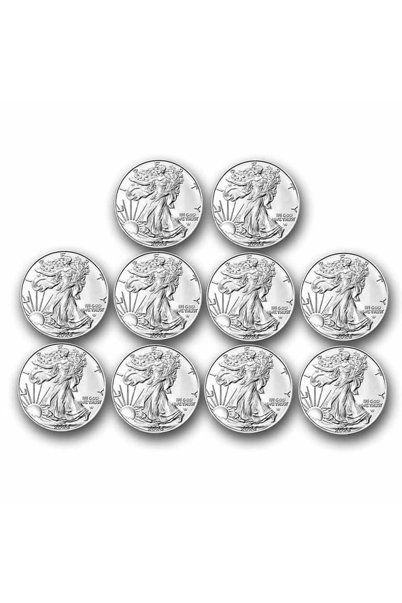 2026 1 oz American Silver Eagle Coin BU (Lot of 10)