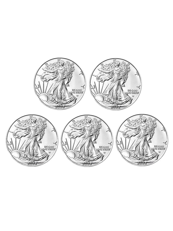 2026 1 oz American Silver Eagle Coin BU - Lot of 5