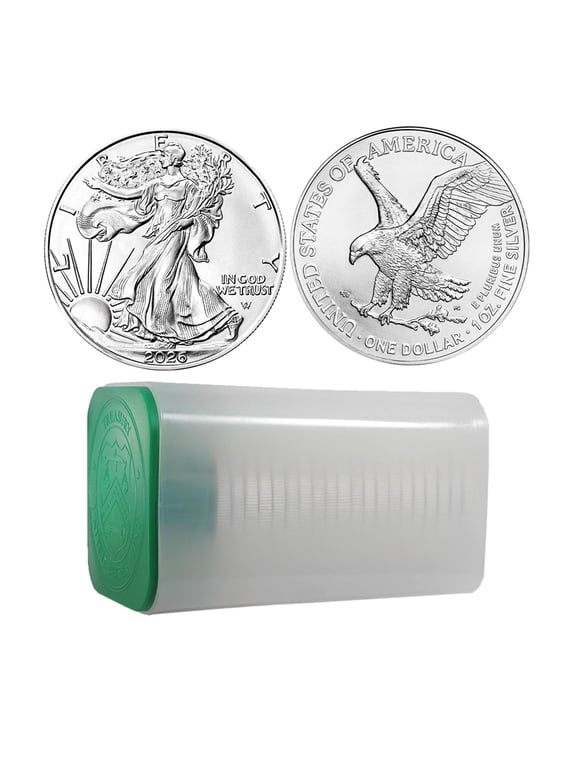 2026 1 oz American Silver Eagle Coin BU - Tube of 20