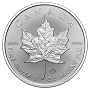 2026 1 oz Canada 9999 Fine Silver Maple Leaf $5 Coin BU
