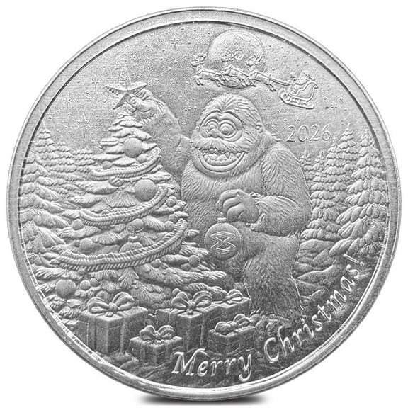 2026 1 oz Elemetal Christmas Silver Round .999 Fine