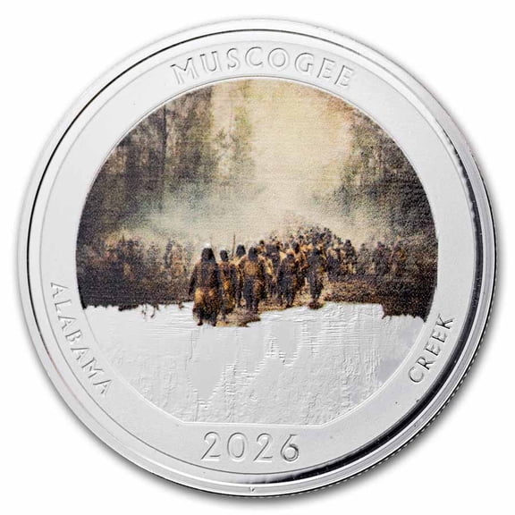 2026 1 oz Silver NATB Alabama Muscogee (Color)