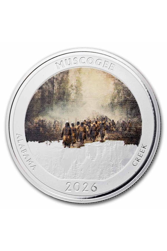 2026 1 oz Silver NATB Alabama Muscogee (Color)