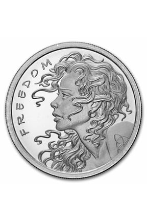 2026 1 oz Silver Shield Round - Freedom Girl
