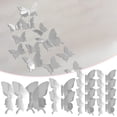 thumbnail image 1 of 2026 12-Pack White Mirror Butterfly Wall Decals – 3D Lifelike Peel-and-Stick Decor for Bedroom, Kids Room & Photo Studio, 11x10cm, 1 of 9