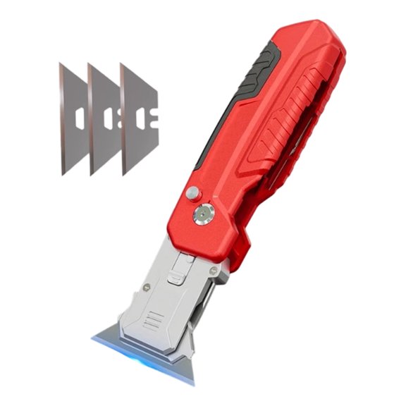 2026 2 In 1 Folding Utility Scraper With Storage Retractable Design Heavy Duty For Home Cardboard Boxes