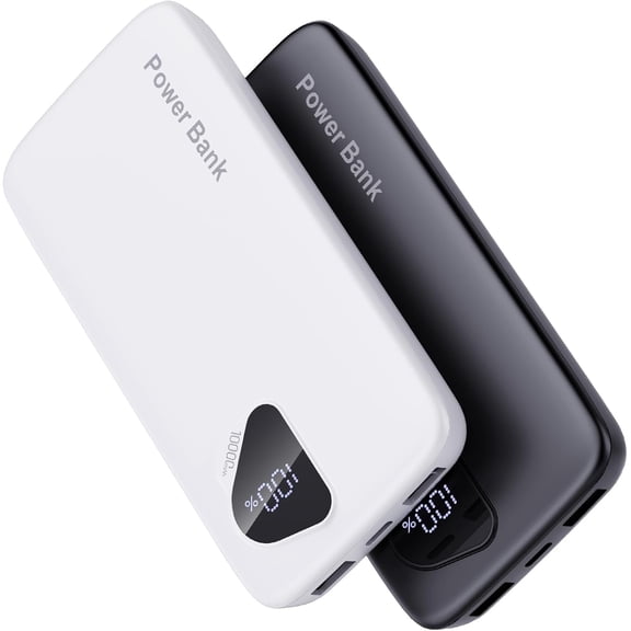 2026 2-Pack 10000mAh Portable Charger Battery Pack with Built in Cables