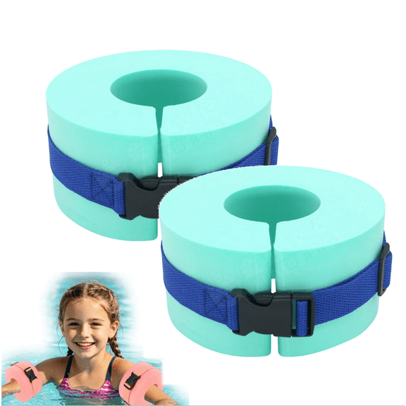 2026 2 Pcs Foam Swim Aquatic Cuffs, Water Aerobics Float Ring with Release Buckle Sleeves, Lightweight Ankles Arms Water Aerobics Weights Equipment for Swim Fitness Training E
