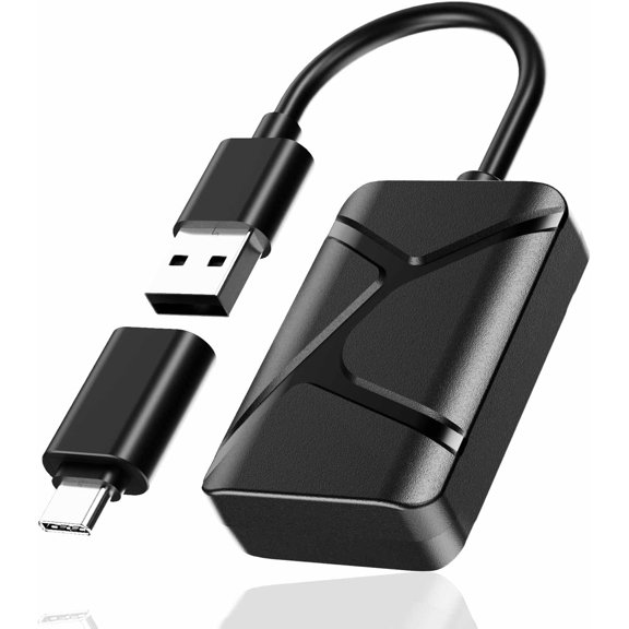 2026  2 in 1 Compatible with   &  Mini Design Plug & Play  Connect Convert Wired to  Black