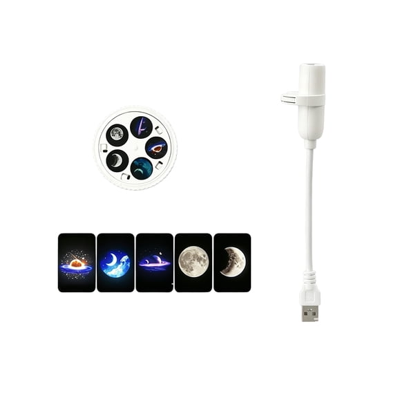 2026 2-in-1 Galaxy Projector Night Light, USB Starry Sky Night Light Projector for Bedroom, 360° Flexible Adjustment, with Sliding Projection Films, Bedroom Home Ceiling Car Decor Gift starry sky A