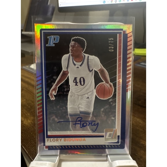 2025-26 Panini Donruss Basketball Flory Bidunga #93 Holo /75 !st Panini