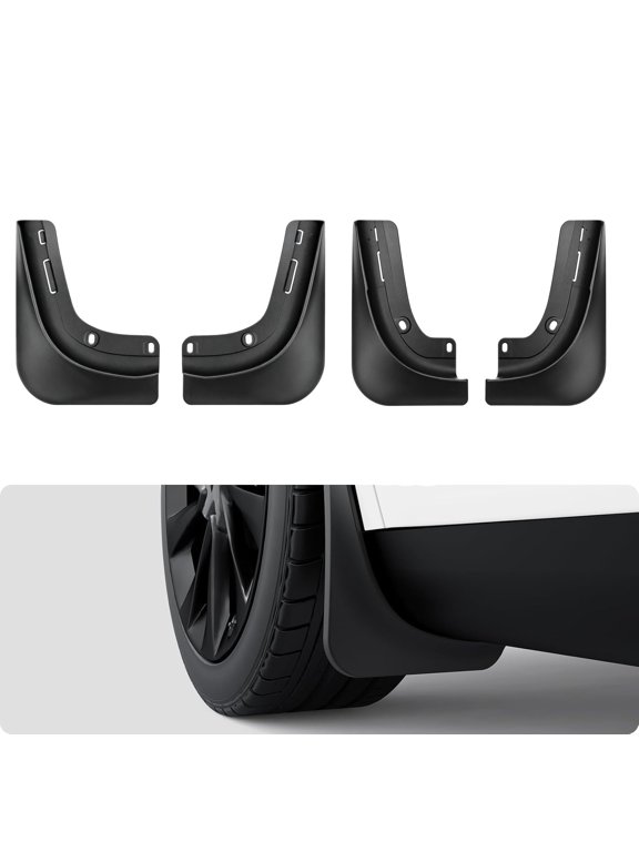 Mud Flaps Splash Guards for 2026 2025 Tesla Model Y Juniper, All-Weather Mud Guard, Black