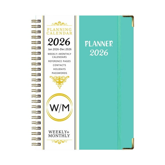 2026-2026 Planner with Dividers, A5 Spiral Bound Weekly Monthly Academic Calendar, Non-Tear Pages & Inner Pocket for Organization, Perfect for Students, Professionals & Busy Parents Goal FAJHHA