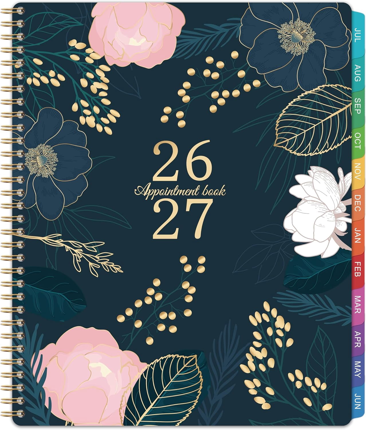 2026-2027 Appointment Book - July 2026 - June 2027, Weekly Appointment Book 2026-2027, 9"x11", 2026-2027 Hourly Planner with 30-Minute Interval, Colorful Monthly Tabs, Back Pocket