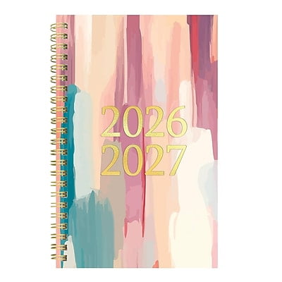 2026-2027 Blueline Academic 8" x 5" Weekly & Monthly Planner, Poly Cover, Splash Waterfalls (CA114PI.02)