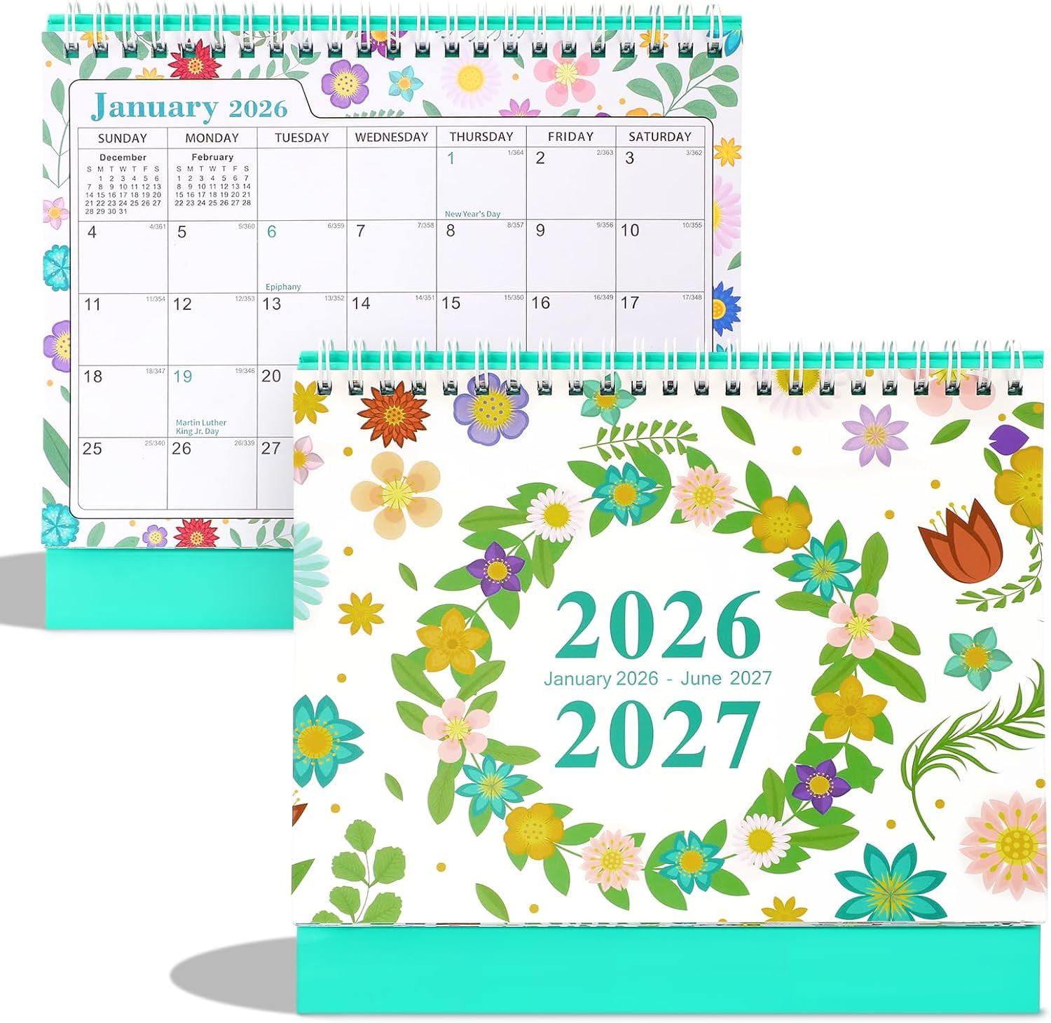 2026-2027 Calendar, Portable Flip Calendar, January 2026 - June 2027, with To-Do List Page, 20.5 cm x 7.4 cm, for Office, Home and School