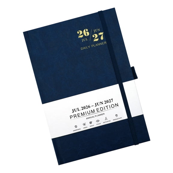 2026-2027 Daily Journal Notebook 384 Pages Lined PU Academic Planner