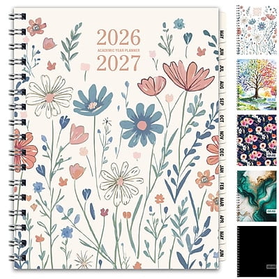 2026-2027 Excello Brands 8.5" x 11" Academic Weekly & Monthly Planner, Paperboard Cover, Pick Your Own Cover (NAY27-8511-F)