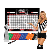 2026-2027 Fantasy Football All in Kit - Draft Now Ultimate Fantasy Football Kit- Draft Board Kit, 14 Inch Trophy