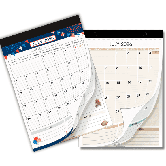 StriveZen Magnetic Refrigerator Calendar Pad, A5 Monthly Planner, 18-Month (July 26 to December 2027)