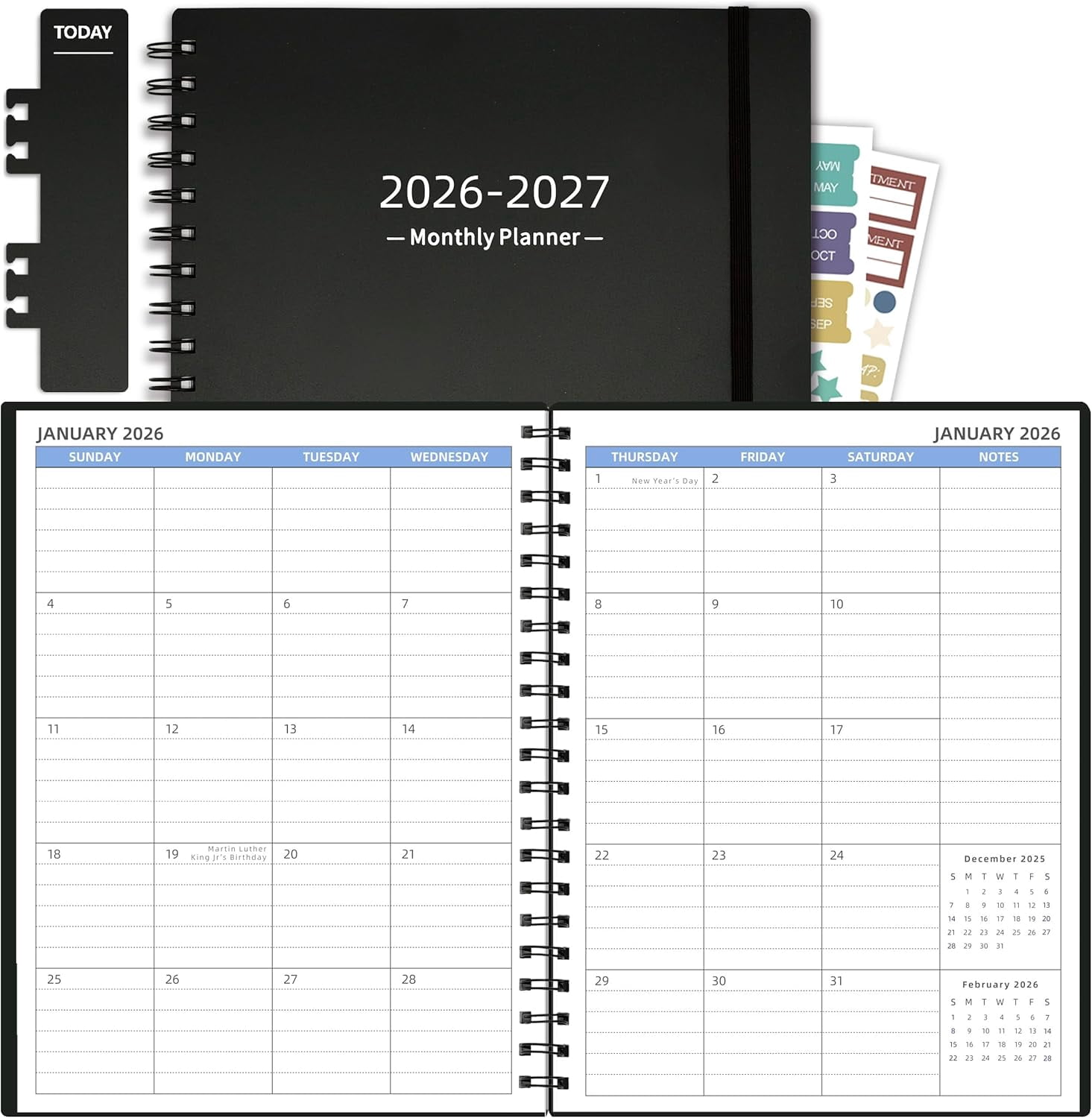 2026-2027 Monthly Planner(7.4'' x 9.6''), 18 Months Calendar Planner ...
