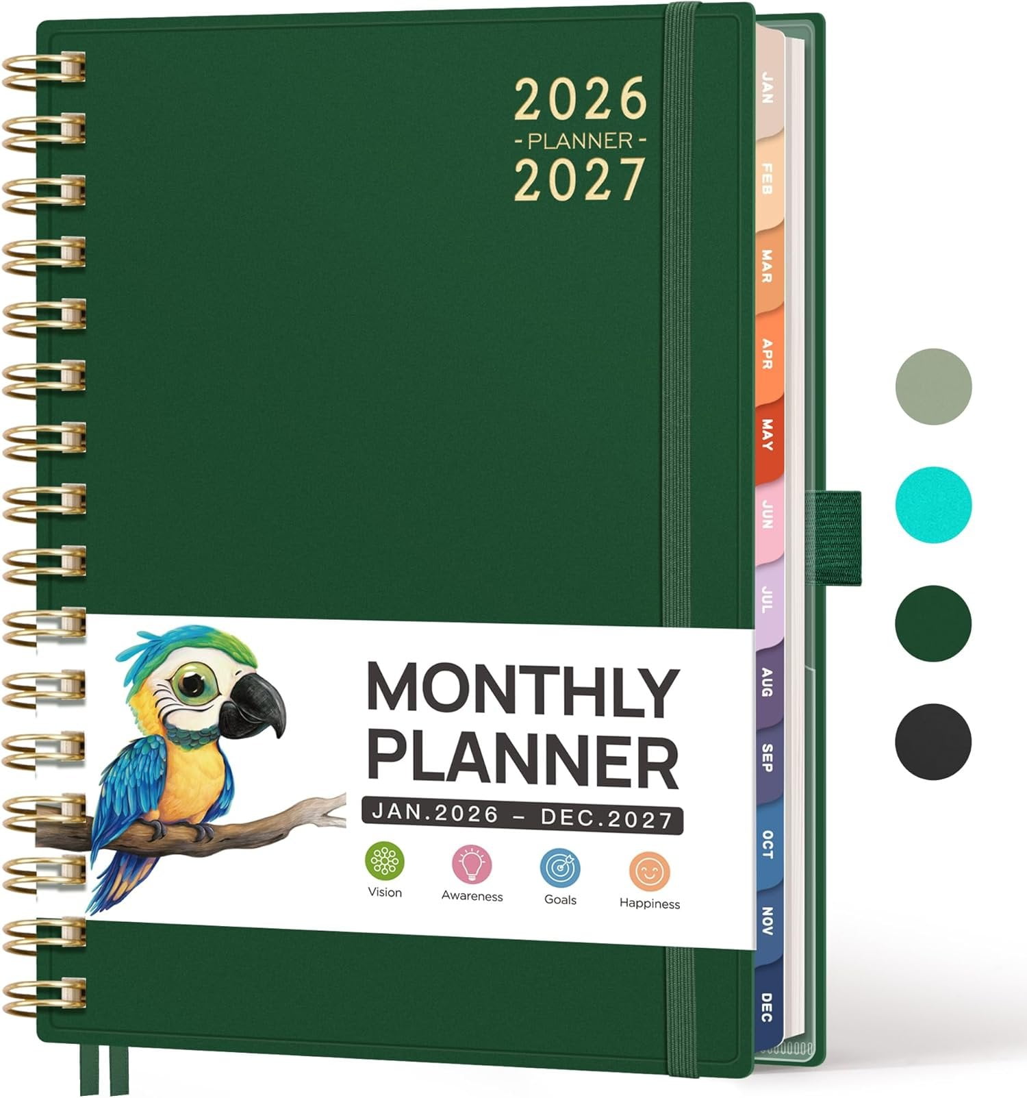 2026-2027 Monthly Planner: Large Two Year Schedule Organizer Diary - 24 Months Calendar (January 2026 Through December 2027) With Inspirational Quotes.: PlanOoXoO