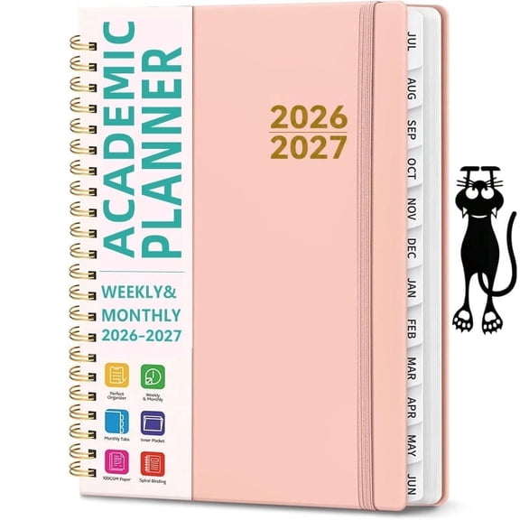 2026-2027 Monthly Planner, jun 2026 - jul 2027,large planner 2026-2027 Large Size Agenda, Calendar, 12 Month Tabs, Flexible Plastic Cover, 100 GSM Thick Paper,