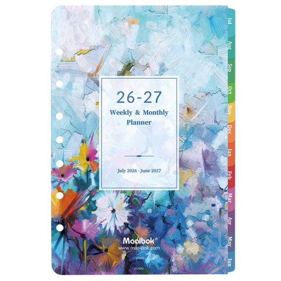 2026-2027 Planner Refills 5.5x8.5 Monthly & Weekly Pages 12 Months