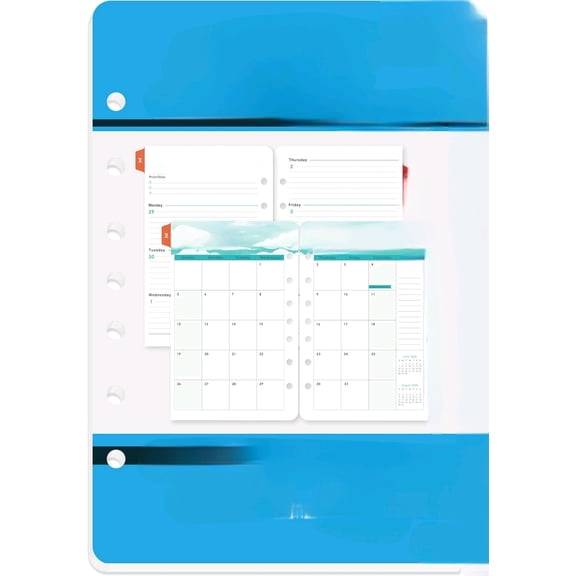 2026-2027 Planner Refills - A5 Planner Inserts with 7-Hole Punched, JUL 2026 - JUN 2027, 5-1/2" x 8-1/2", Planner Refills 2026-2027, A5 Binder Inserts, Weekly Monthly Planner 26-27 with Colorful Tabs
