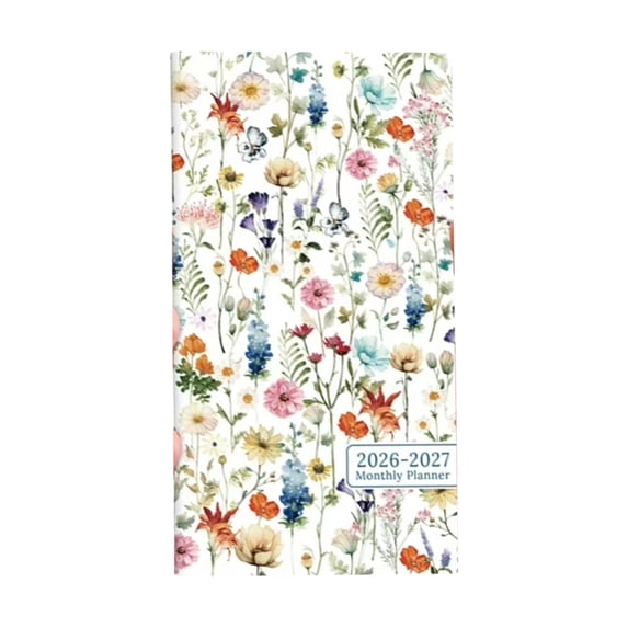 2026-2027 Pocket Calendar for Purse, Two-Year Monthly Planner from Jan 2026 to Dec 2027, Compact Mini Planner for On-the-Go Scheduling and Quick Notes(6.5" x 3.5")