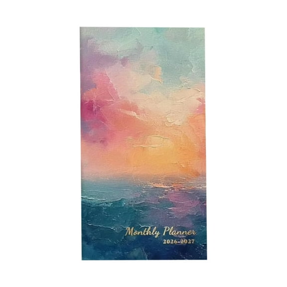 2026-2027 Pocket Calendar for Purse, Two-Year Monthly Planner from Jan 2026 to Dec 2027, Compact Mini Planner for On-the-Go Scheduling and Quick Notes(6.5" x 3.5")