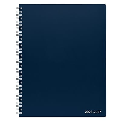 20262027 Staples 8" x 11" Academic Weekly and Monthly Appointment Book, Navy (ST60358-27)