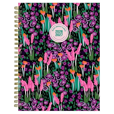 2026-2027 TF Publishing Buds & Blooms 6.5" x 8" Academic & Calendar Weekly & Monthly Planner, Multicolored (AY27-9206)