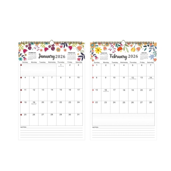 2026-2027 Wall Calendar 18 Month Calendar Planner Runs from Jan 2026 to Jun 2027 For Daily Weekly Scheduling