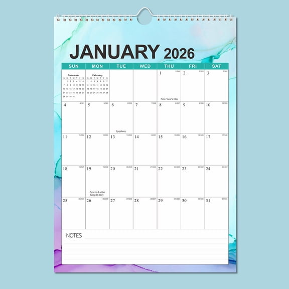 2026-2027 Wall Calendar 18 Month Monthly Planner 17x12 Inches - Large Writing Blocks with Twin Binding Hanging Hook - To Do List and Notes for Home Office Scheduling Appointments