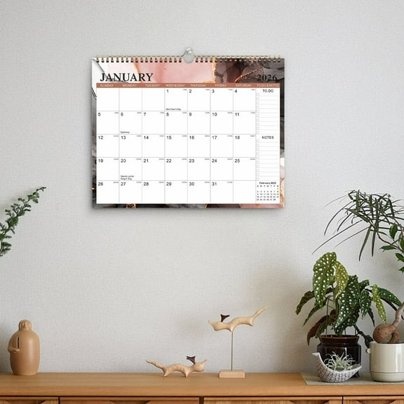 2026-2027 Wall Calendar, JAN 2026 - DEC 2026, Planning Calendar for Wall, Door(14.8"x11.5")