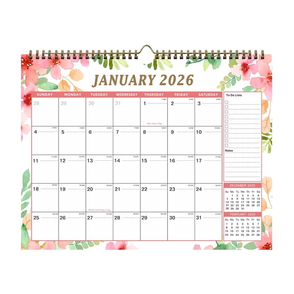 2026-2027 Wall Hanging Calendar,Calendar Planner Runs From Jan 2026 To Jun 2027 For Daily Weekly Scheduling Planner,Daily Weekly Scheduling Calendar,Paper Wall Calendar,(Pink,15x11.8 in)
